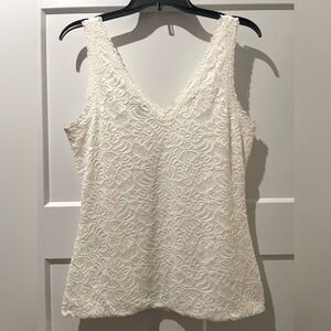 NWT White House Black Market Lined Allover Lace Camisole Size M